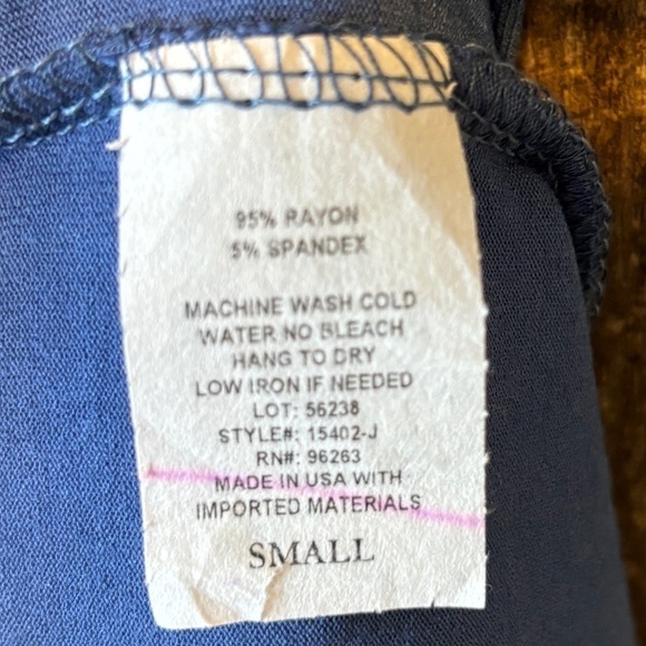 Olivia Rae T-Shirt Dress Flutter Sleeve Stretch Scoop Neck Blue Women's Size S - Picture 3 of 6